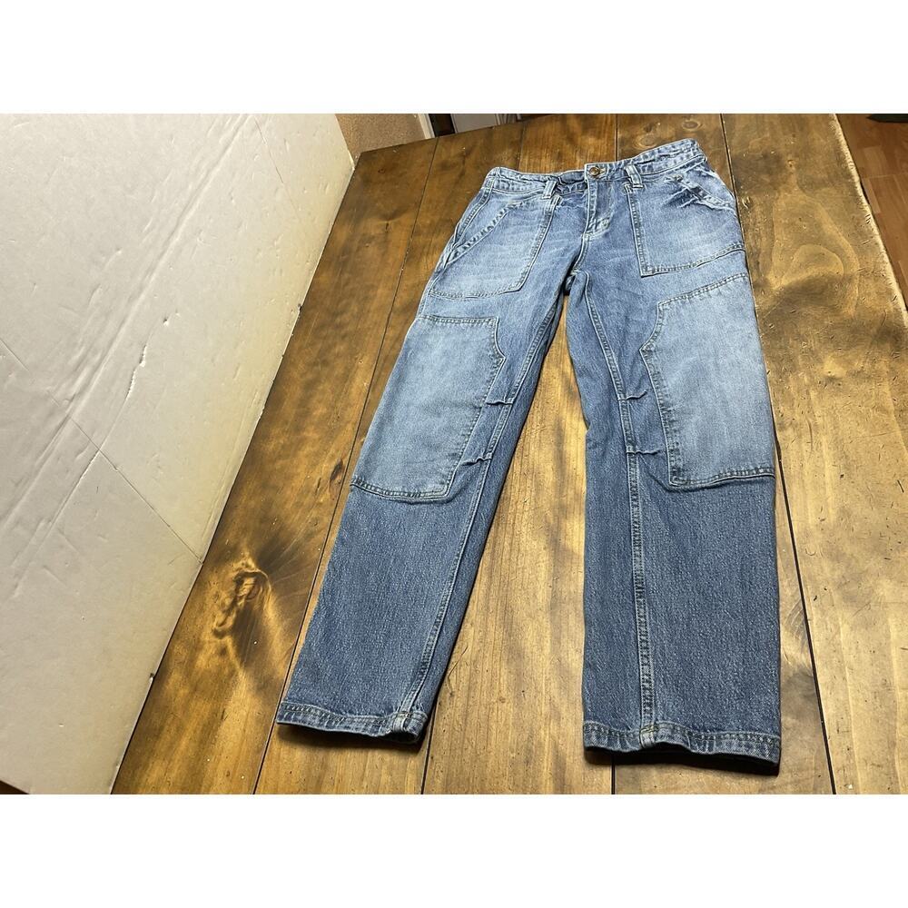 Antropologie Pilcro Letterpress The Wanderer Double Knee Utility Jeans Size 28